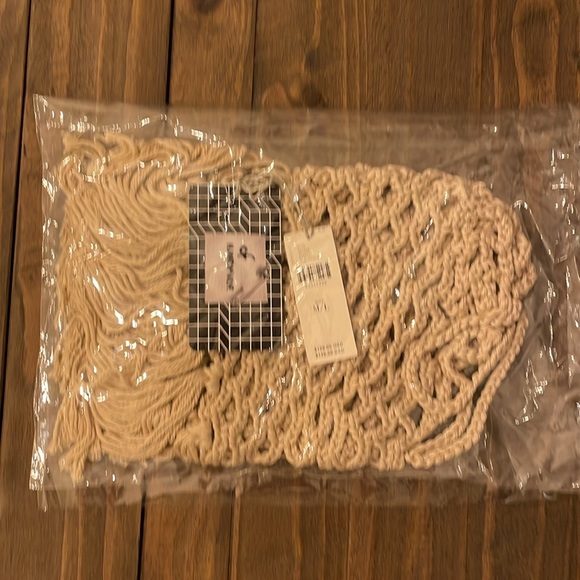NWT Anthropologie Handmade Crochet Bralette M/L Color: Sand - Picture 4 of 5